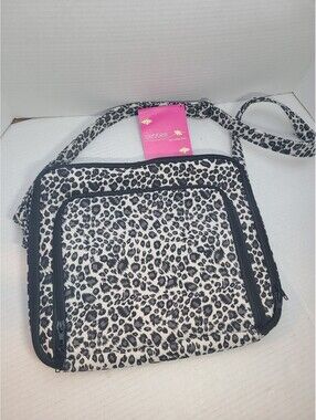 Debbee Crossbody Tech Bag Leopard Print Adjustable Strap NWT